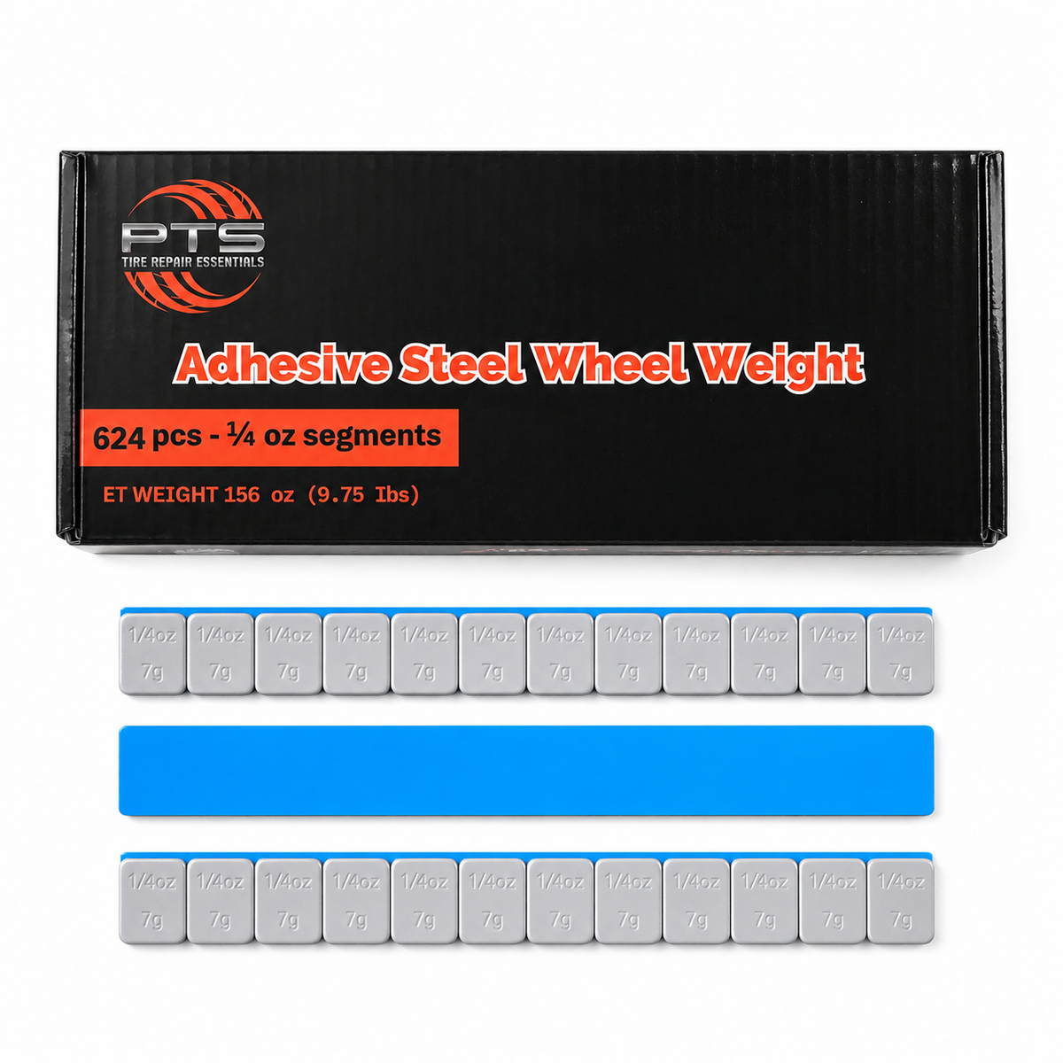 Stick-On Wheel Weights Grey Coated 0.25 Oz (624 Pcs)