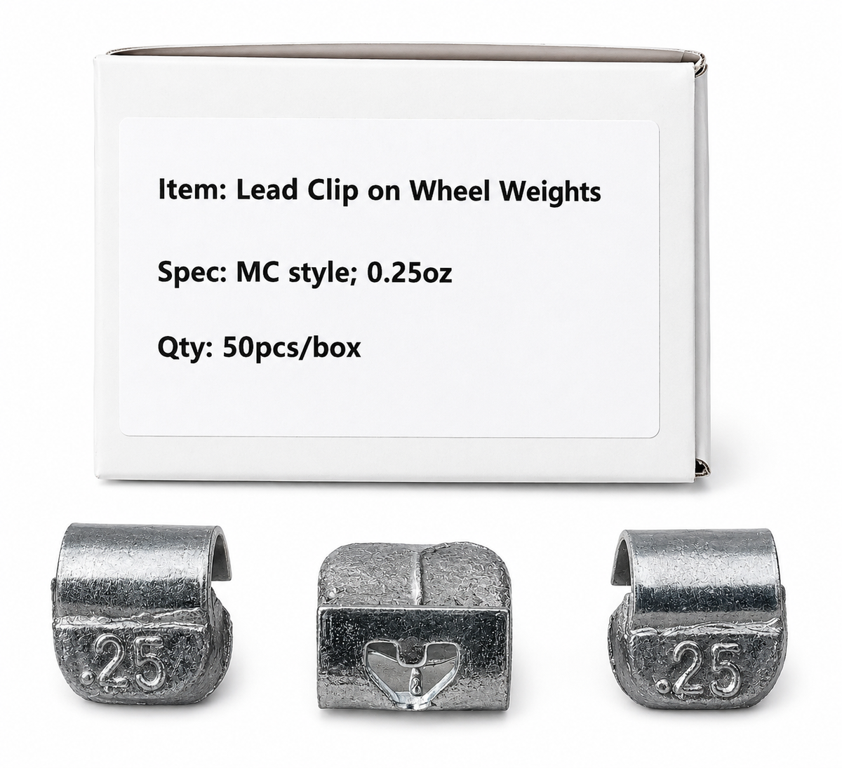 MC Clip-on Wheel Weights 0.25 Oz (50/Box)
