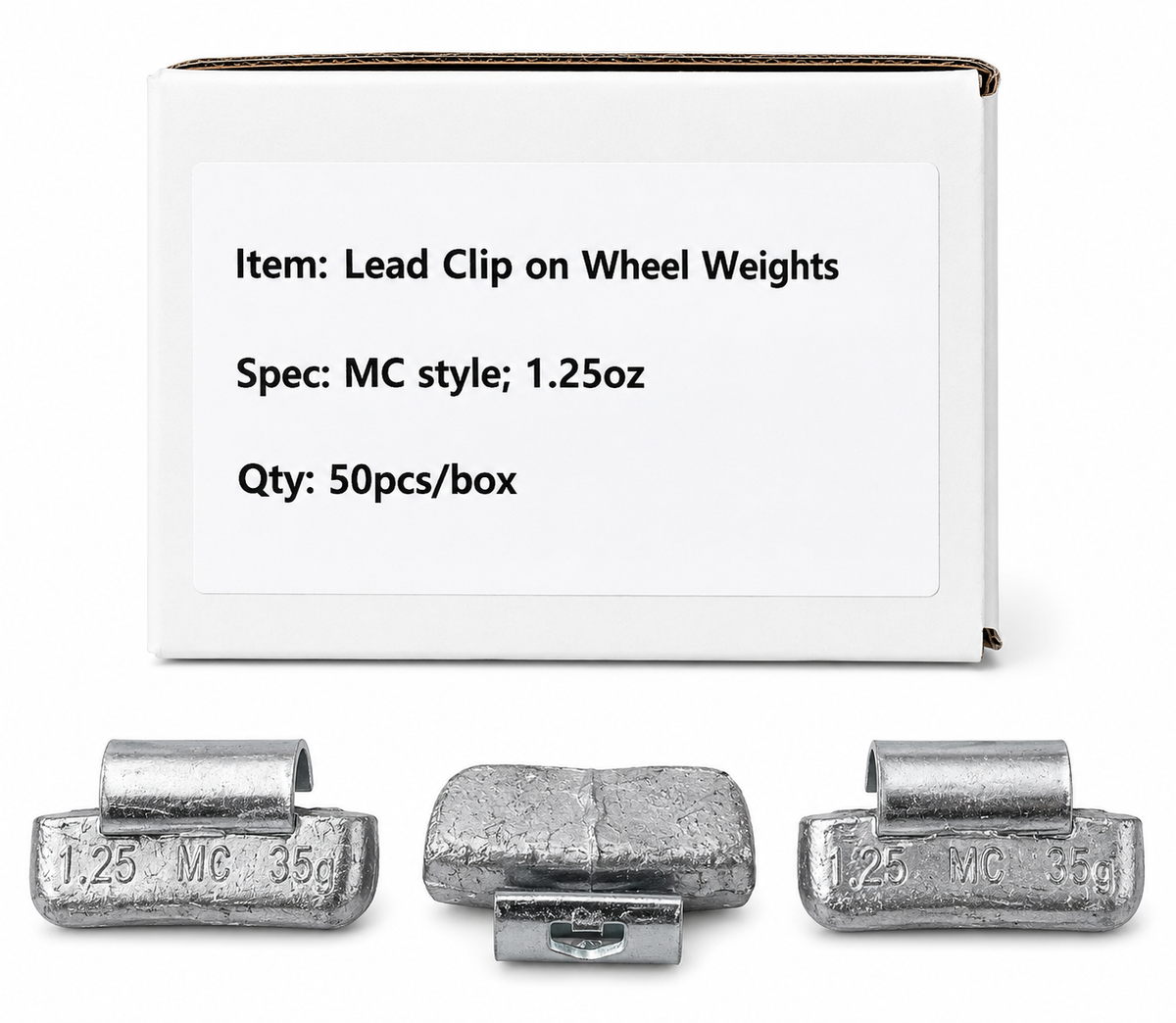 MC Clip-on Wheel Weights 1.25 Oz (50/Box)